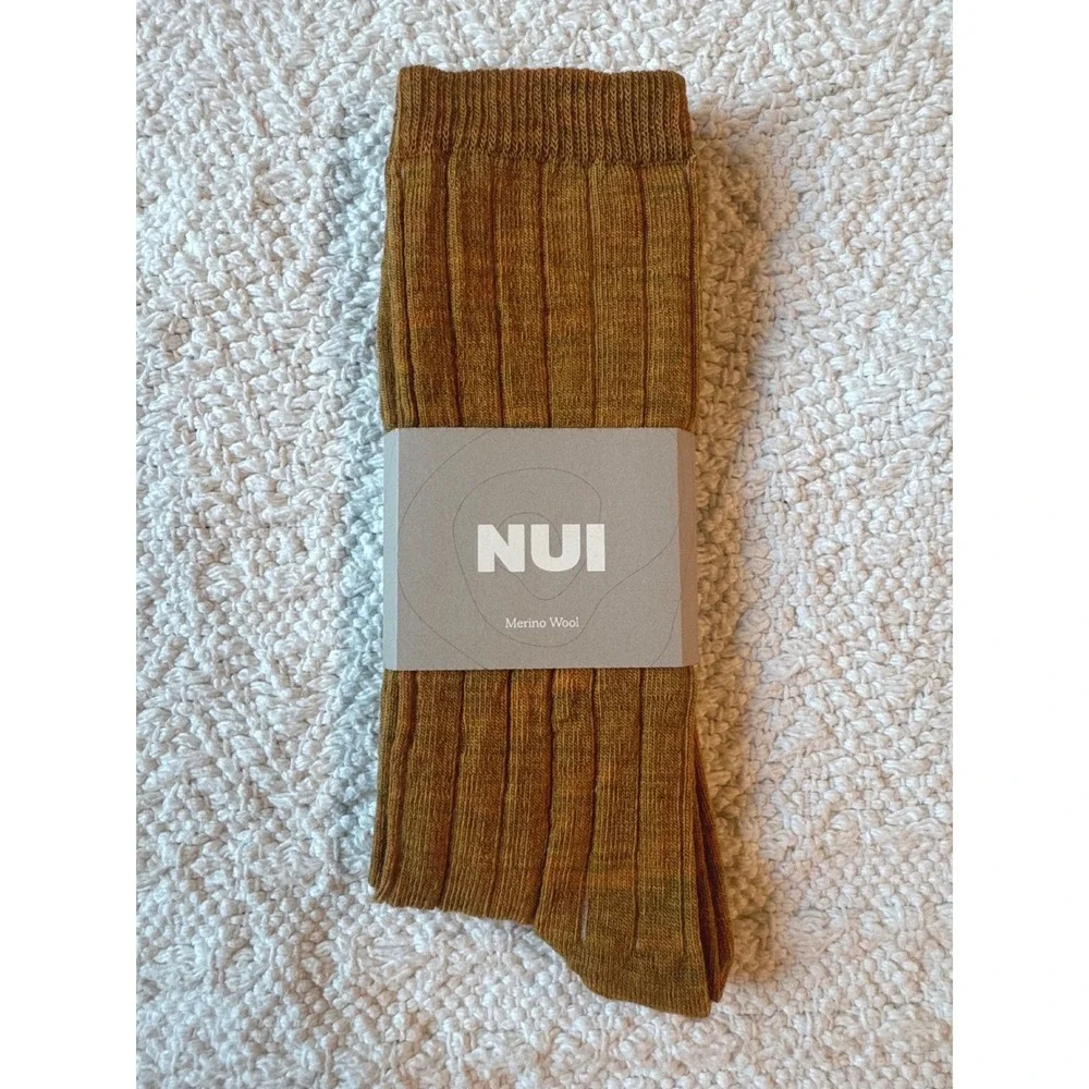 Nui Organics Nature Sock Ochre Adult Medium